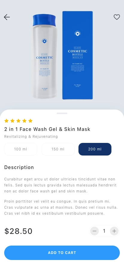 Skincare Store Mobile App UI Kit - Screenshot 4