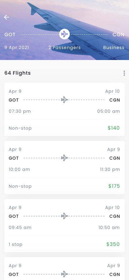 Flight Booking Mobile App UI Kit - Screenshot 1