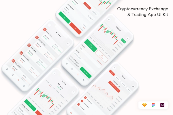 Cryptocurrency Exchange & Trading App UI Kit