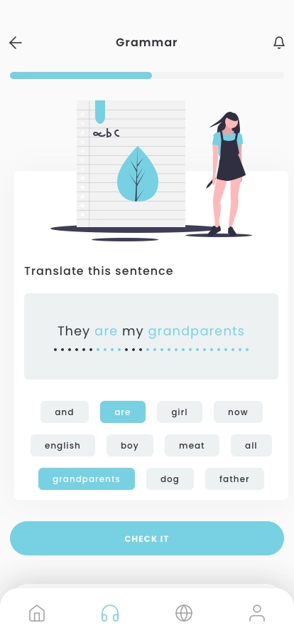 Language Learning Mobile App UI Kit - Screenshot 5