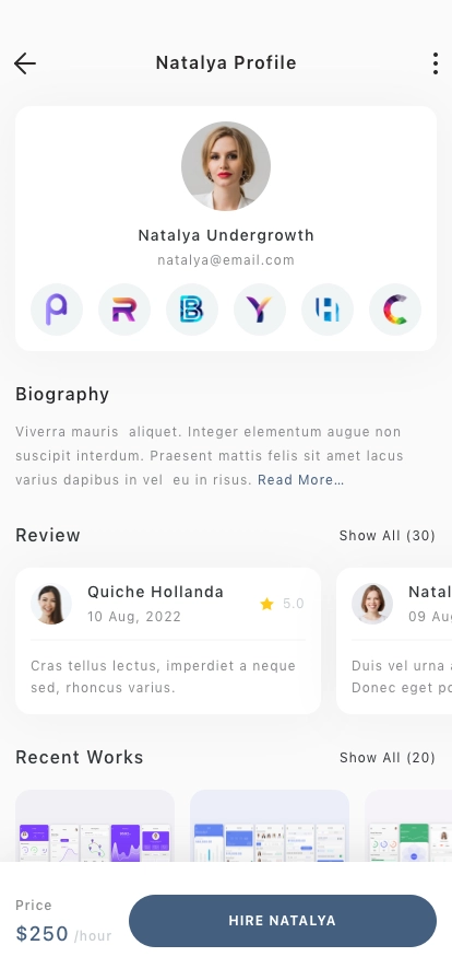 Freelancer & Job Hiring Mobile App UI Kit - Screenshot 4