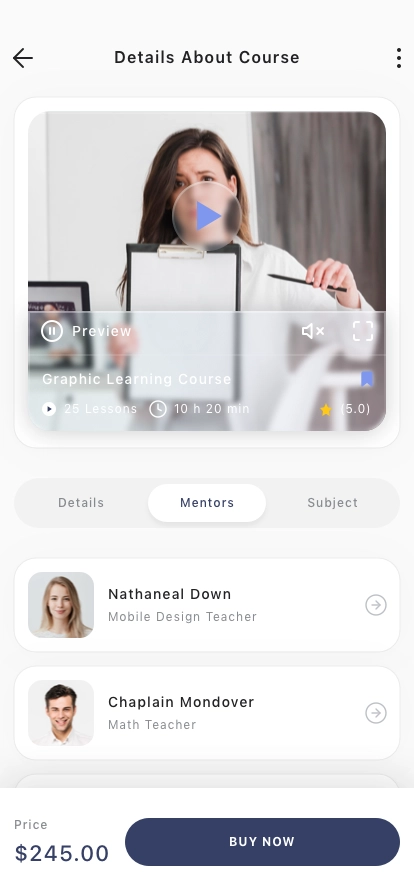 AI Online Course Mobile App UI Kit - Screenshot 3