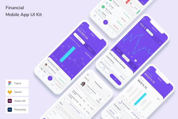 Financial Mobile App UI Kit