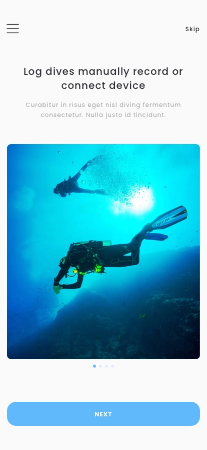 Diving Mobile App UI Kit - Screenshot 1