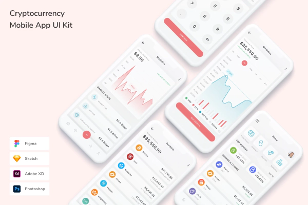 Cryptocurrency Mobile App UI Kit