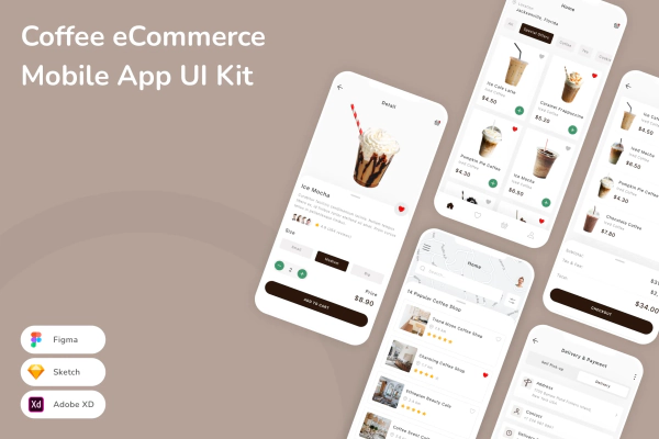 Coffee eCommerce Mobile App UI Kit