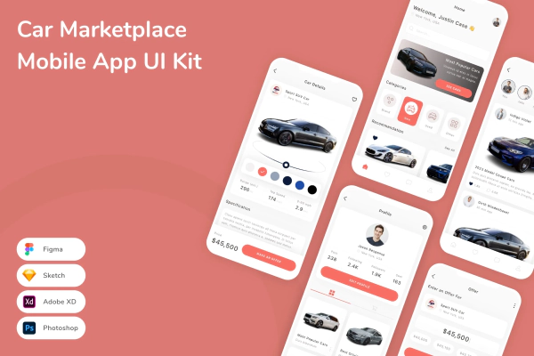 Car Marketplace Mobile App UI Kit