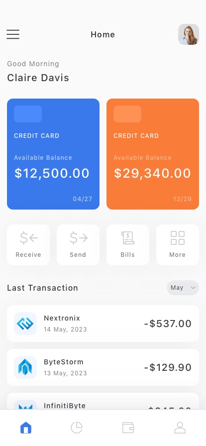 Finance & Banking Mobile App UI Kit - Screenshot 1