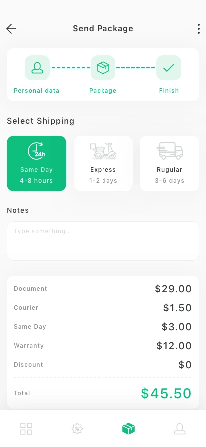 Shipping Calculator Mobile App UI Kit - Screenshot 5