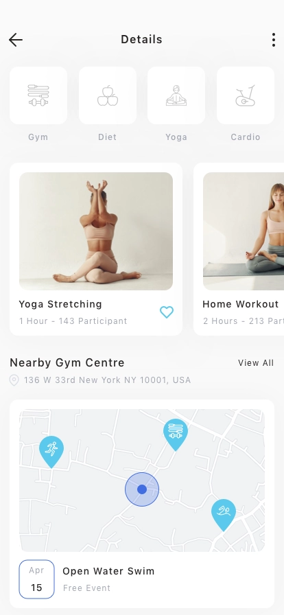 Fitness & GYM Mobile App UI Kit - Screenshot 3