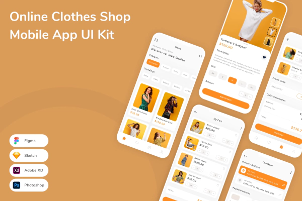Online Clothes Shop Mobile App UI Kit