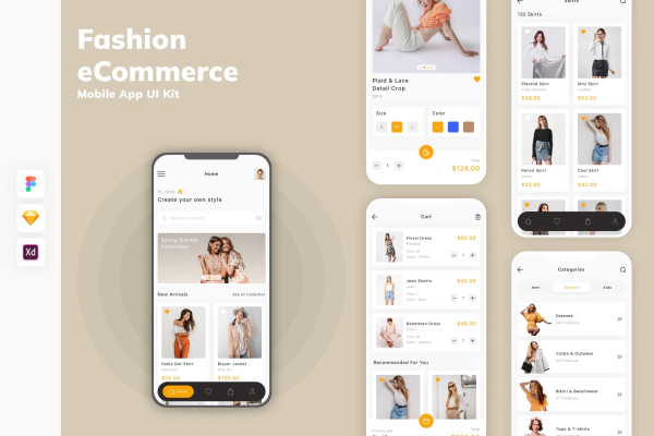 Fashion eCommerce Mobile App UI Kit