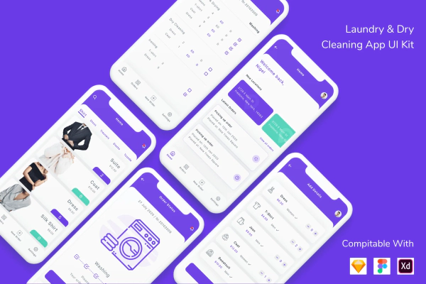 Laundry & Dry Cleaning App UI Kit