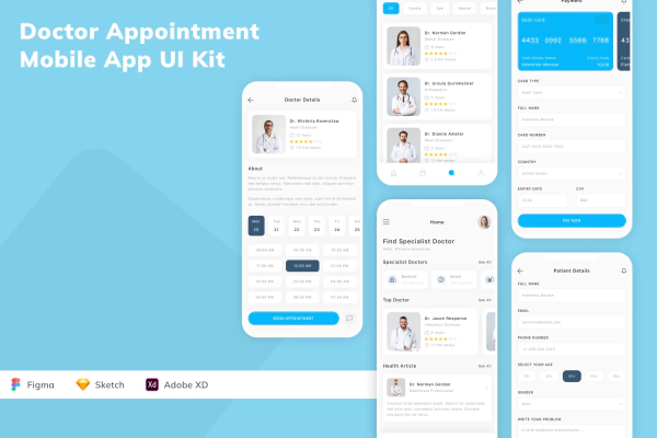 Doctor Appointment Mobile App Ui Kit