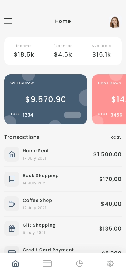 Financial Management Mobile App UI Kit - Screenshot 2