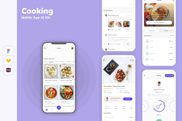 Cooking Mobile App UI Kit