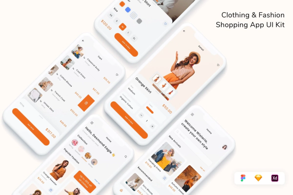 Clothing & Fashion Shopping App UI Kit