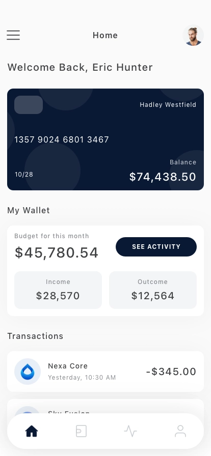 Finance Manager Mobile App UI Kit - Screenshot 2
