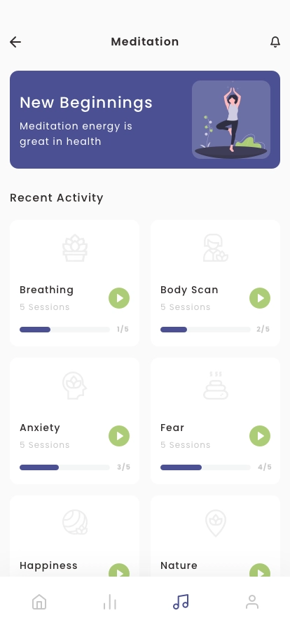 Yoga & Meditation Mobile App UI Kit - Screenshot 3