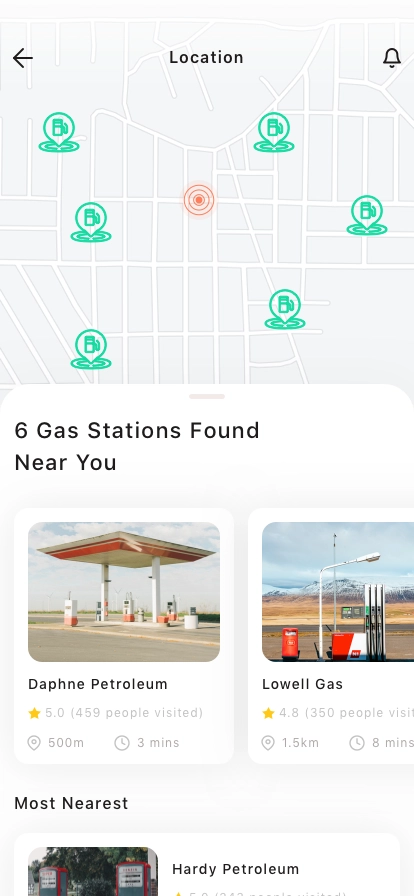 Fuel Station Finder Mobile App UI Kit - Screenshot 2