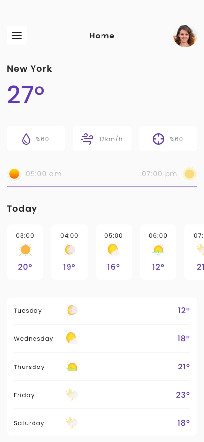 Weather Forecast App UI Kit - Screenshot 1