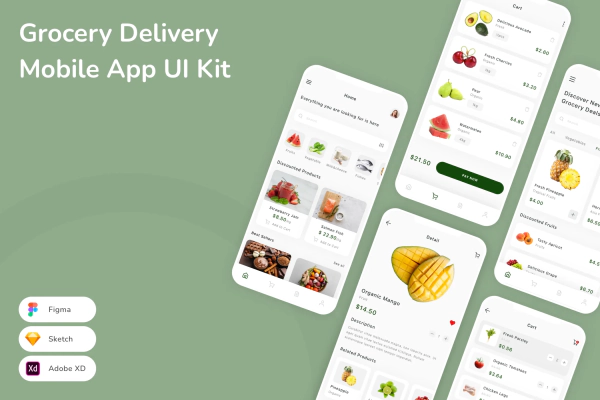Grocery Delivery Mobile App UI Kit