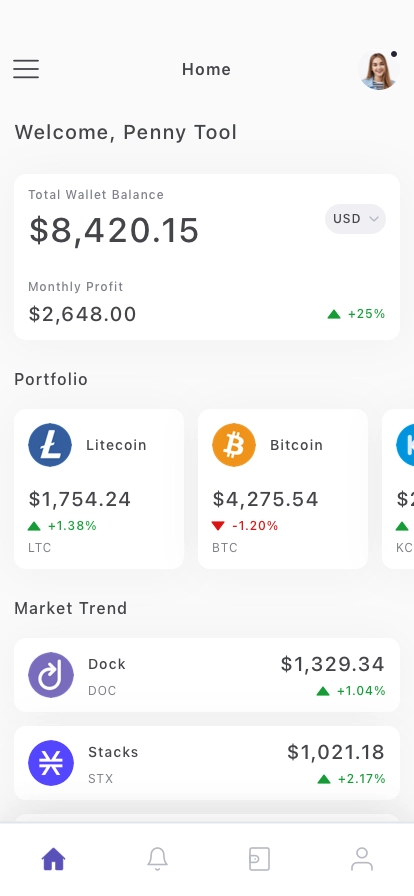 Blockchain Wallet Mobile App UI Kit - Screenshot 3