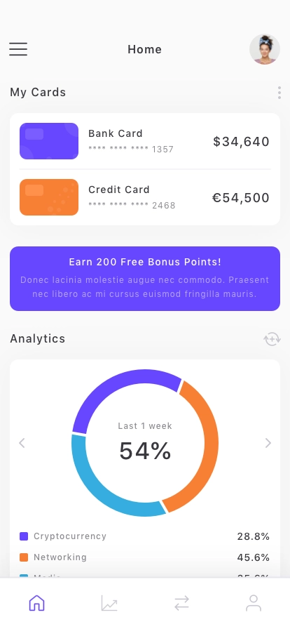 Finance & Banking Mobile App UI Kit - Screenshot 1