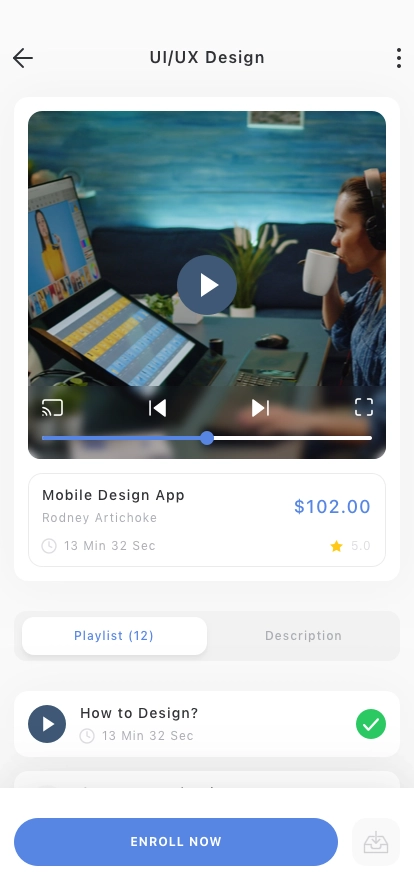 e-Learning Mobile App UI Kit - Screenshot 5