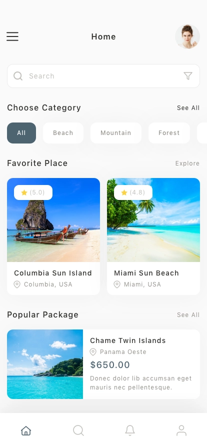 Travelling Mobile App UI Kit - Screenshot 1