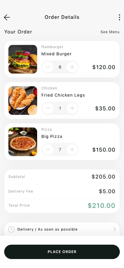 Food Ordering Mobile App UI Kit - Screenshot 5