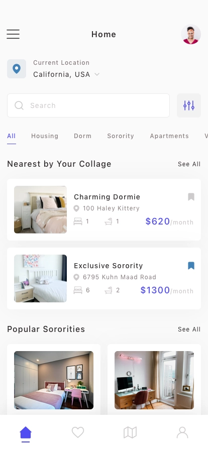 Dormitory Mobile App UI Kit - Screenshot 3