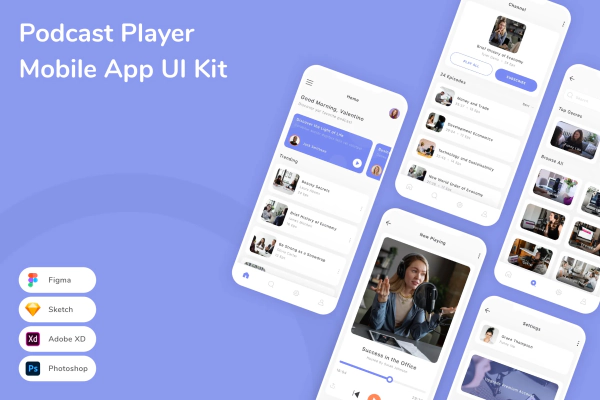 Podcast Player Mobile App UI Kit