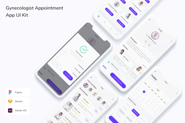 Gynecologist Appointment App UI Kit