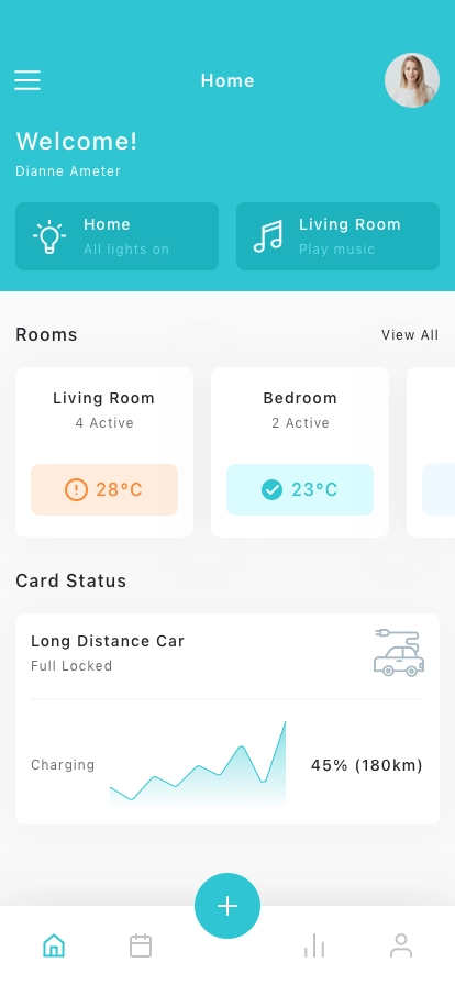 Smart Home AC Mobile App UI Kit - Screenshot 1