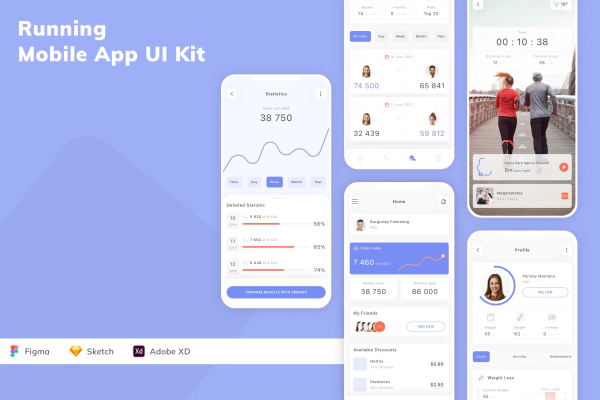 Running Mobile App UI Kit