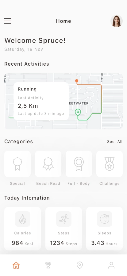 Workout & Fitness Mobile App UI Kit - Screenshot 1