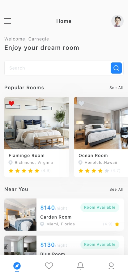Room Booking App UI Kit - Screenshot 1
