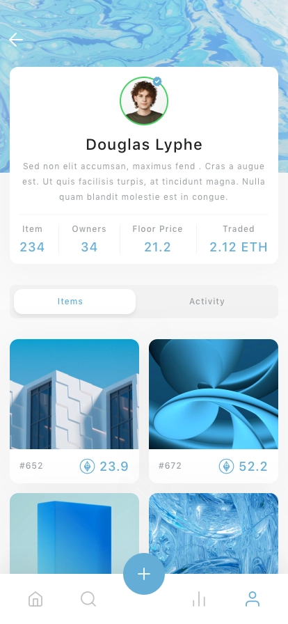 NFT Marketplace Mobile App UI Kit - Screenshot 3