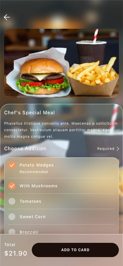 Food Ordering Mobile App UI Kit - Screenshot 3