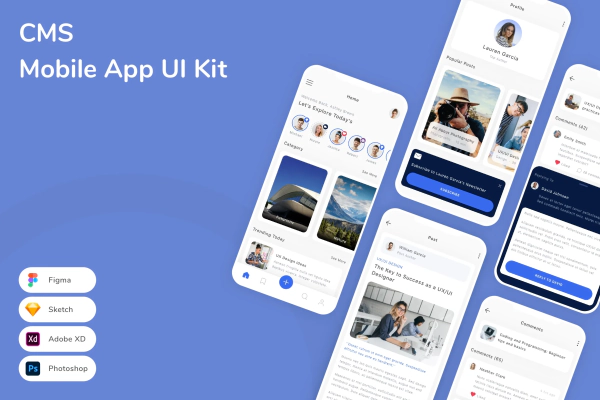 CMS Mobile App UI Kit