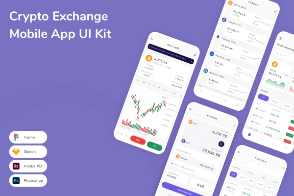 Crypto Exchange Mobile App UI Kit