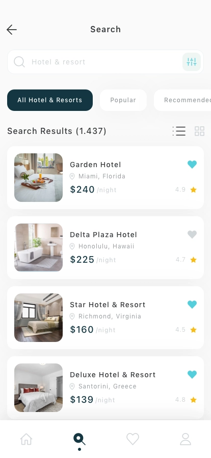Hotel Booking Mobile App UI Kit - Screenshot 3
