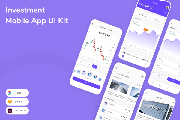 Investment Mobile App UI Kit
