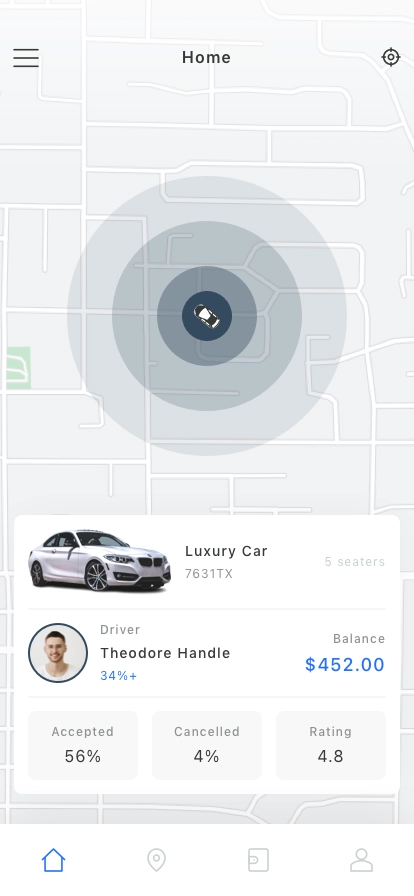 Taxi Service Mobile App UI Kit - Screenshot 3