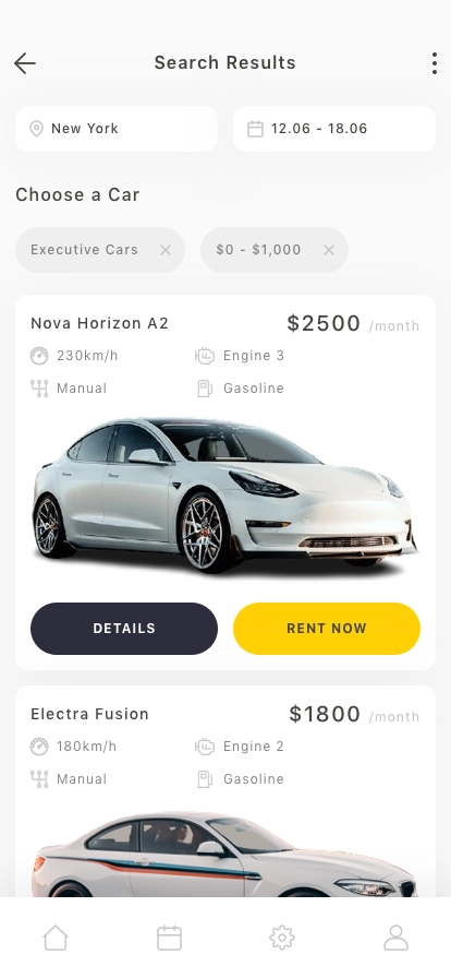 Car Rental Mobile App UI Kit - Screenshot 2