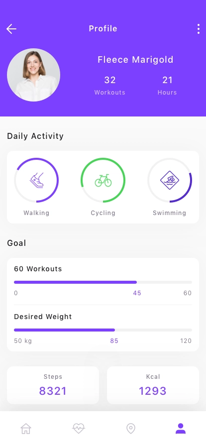 Health & Activity Tracking App UI Kit - Screenshot 1