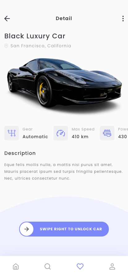 Car Rental Mobile App UI Kit - Screenshot 2