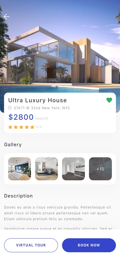Property Rental Mobile App UI Kit - Screenshot 2