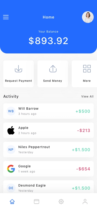 Personal Fintech App UI Kit - Screenshot 1